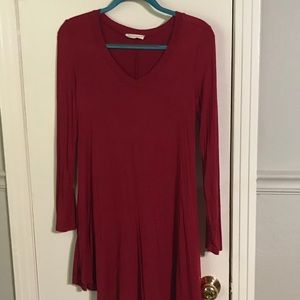 Red long sleeve dress